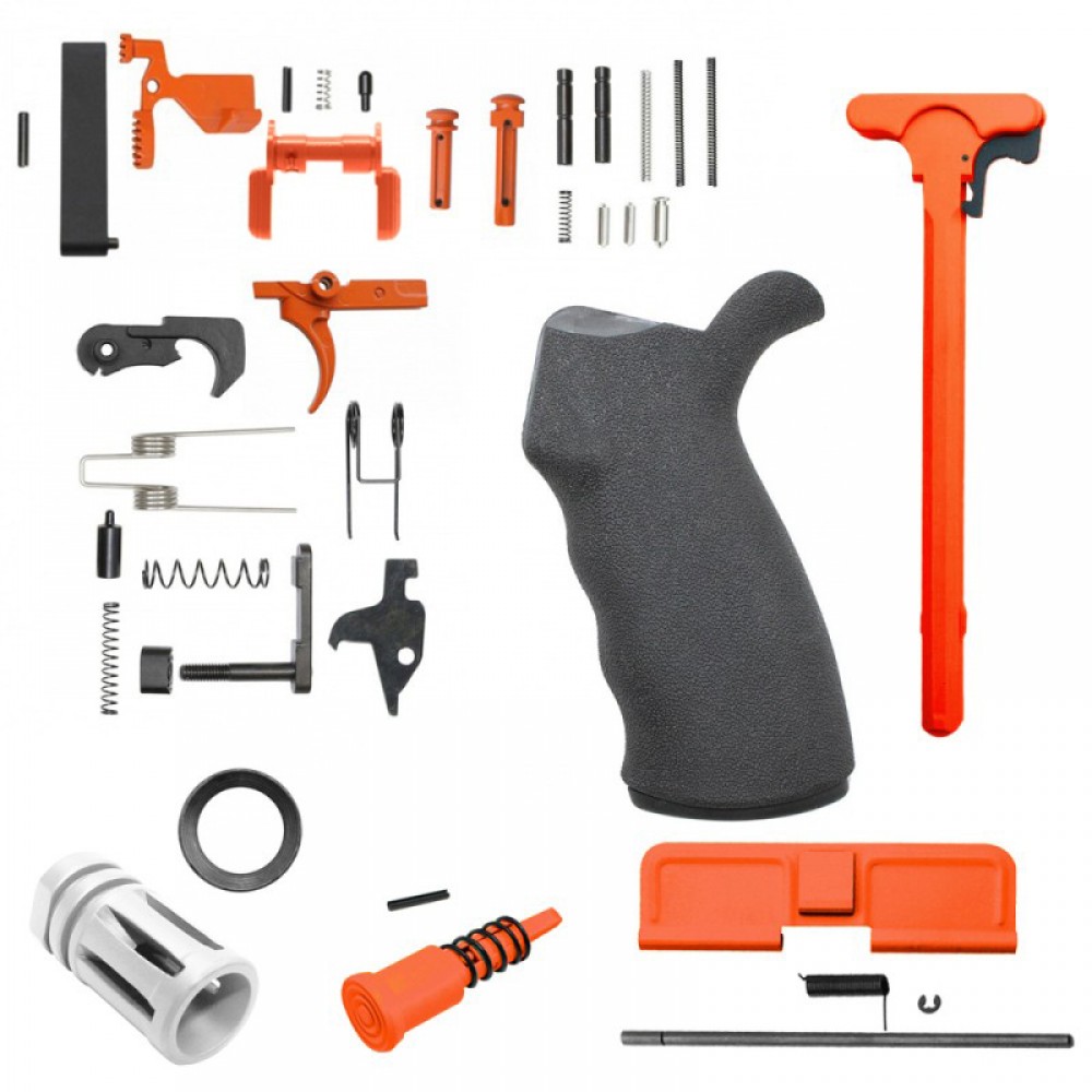 パーツ 223_shop CERAKOTE SPLATTER GLACIER SILVER| AR-15 Lower Receiver Parts Kit W